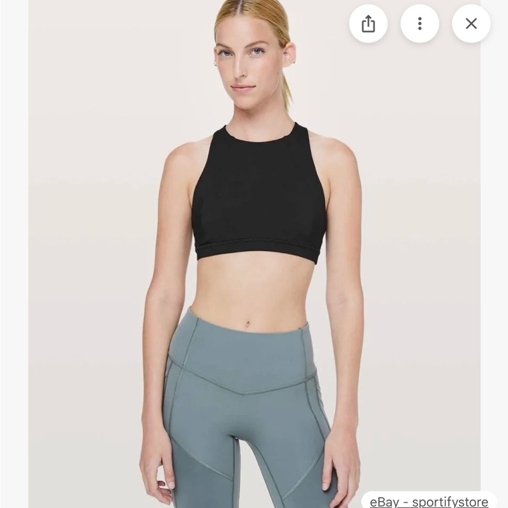 lululemon athletica Black High-Neck Sports Bra